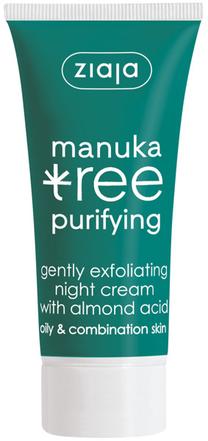 Ночные крем для лица Ziaja Manuka Tree Gently Exfoliating, 50 мл, 12+