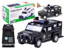 Žaislinė policijos mašina Cash Truck Money Box, juoda sp.