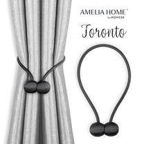 Аксессуары для штор AmeliaHome Toronto, 29 см, черный цв., 2 шт.