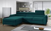 Kampinė sofa Mariall Mat Velvet 75, žalia sp., kairinė, 190 x 300 cm x 98 cm