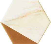 Flīzes, keramika Tubadzin Flare Gold Hexagon DS025880125-0110-1-012, 11 cm x 12.5 cm, brūna krās.