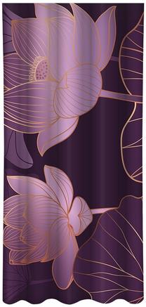 Nakts aizkari ZMB-87, zelta krās./tumši violets krās./violeta krās., 160 cm x 250 cm