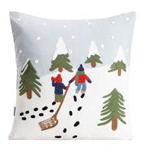 Kalėdinis dekoratyvinės pagalvėlės užvalkalas Homla Gerida 758331, balta/žalia/žydra, 45 cm x 45 cm