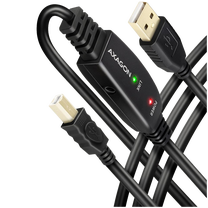 Kabelis Axagon ADR-215B, USB 2.0 Type A/USB 2.0 type B, 1500 cm, juoda sp.
