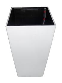 Gėlių vazonas GQ4 WHITE D29 H54, plastikinis, 29 cm x 29 cm, Ø 29 cm, balta sp.
