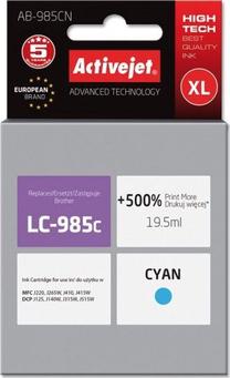 Rašalinio spausdintuvo kasetė ActiveJet Supreme ACJ AB-985C Brother LC985C, mėlyna sp., 19.5 ml