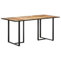 Stalas VLX 320693, ruda sp./juoda sp., 160 cm x 80 cm x 76 cm