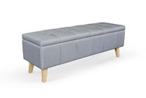 Pufas Massimo, pilka sp., 130 cm x 40 cm x 44 cm