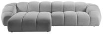 Kampinė sofa Micadoni Home Diana Son05, sidabro sp., kairinė, 334 x 182 cm x 72 cm