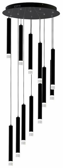 Valgusti rippuv Milagro Carbon ML6161, LED, 4000 °K, 12 x 12 W, läbipaistev v./must v. / must v.