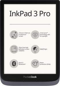 E-raamatu luger Pocketbook InkPad 3 Pro, 16 GB, hall v., 7.8"