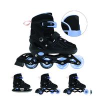 Riedučiai Spokey Quattro 4in1, juoda sp./žydra sp., 34-37