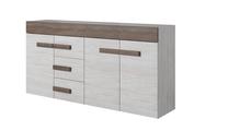 Komoda Idzczak Meble, ąžuolo sp./balta sp., 93 cm x 42 cm x 220 cm