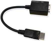 Adapteris ART Displayport, VGA, 0.15 m, juoda sp.