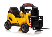 Vaikiškas elektrinis traktorius Lean Toys WH101, juoda sp./geltona sp.