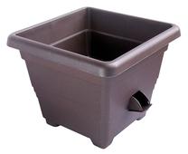 Puķu pods Plastia 5-30, plastmasa, 25 cm x 25 cm, Ø 25 cm, brūna krās.