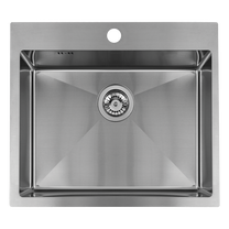 Virtuvinė plautuvė Laveo Malawi SLM_010T, nerūdijantysis plienas, 58 cm x 50 cm x 20 cm, sidabro sp.