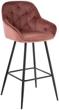 Baro kėdė Home4you Brita 10357, matinė, rožinė sp., 53 cm x 55 cm x 109 cm