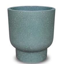 Puķu pods Domoletti RP18-134, keramika/cementa, Ø 30 cm, zaļa krās.
