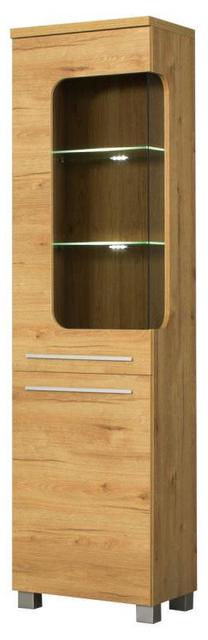 Vitrina Bodzio Panama PA05, ruda sp., 50 cm x 36 cm x 190 cm