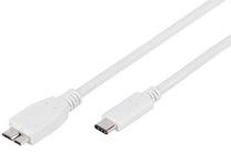 Vads Vivanco USB Type-C to Micro USB 3.0 45275 USB Type-C male, Micro USB 3.0 B male, 1 m, balta krās.