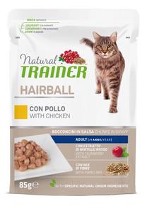 Влажный корм для кошек Natural Trainer Hairball Chicken, курица, 0.085 кг