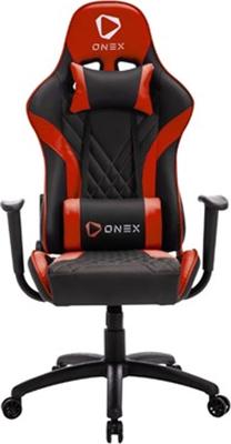Игровой стул Onex GX2, 52 x 53 x 125 - 135 см, черный цв./красный цв.