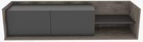 ТВ стол Kalune Design Krog, антрацитовый цв./темно-коричневый цв., 35 см x 16 см x 36.8 см