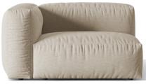 Modulinė sofa Micadoni Martina Structured fabric, šviesiai smėlinė, kairinė, 121 x 106 cm x 75 cm