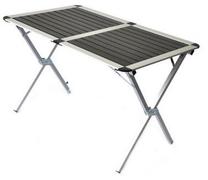 Stovyklavimo stalas Pinguin, sidabro sp./juoda sp., 110 cm x 70 cm x 70 cm
