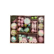 Ziemassvētku eglīšu rotaļlietu komplekts Christmas Touch Sweet, daudzkrāsaina, plastmasa, 70 gab.