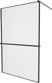 Dušas siena Mexen Kioto+ Walk-In Black Frame, 130 cm x 200 cm, melna krās./rūdītais