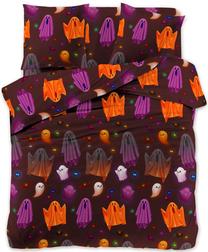 Gultas veļas komplekts PGN-03, melna krās./oranža krās./violeta krās., 70 x 80 cm, 160 x 200 cm
