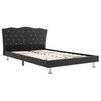 Lova dvigulė VLX Premium Diamonds, 140 x 200 cm, juoda sp., be čiužinio, su grotelėmis