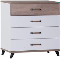 Komoda Kalune Design Natura 1653, ąžuolo sp./balta sp., 47 cm x 91 cm x 91 cm