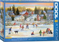 Dėlionė Eurographics Patricia Bourque Evening Skating 6000-5439, 67.6 cm x 48.9 cm, 1000 vnt., įvairių spalvų