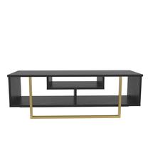 TV galds Kalune Design Asal 120, zelta krās./melna krās., 35.2 cm x 120 cm x 40.2 cm