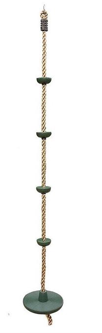Piekaramās šūpoles Krea Swing & Climbing Rope 1129775, 30 cm, 160 cm, zaļa krās.