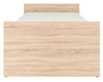 Lova viengulė Nepo 90A, 90 x 200 cm, ąžuolo/balta, be čiužinio, su grotelėmis
