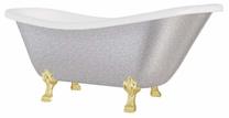 Vonia, laisvai pastatoma Besco Otylia Glam, 160 cm x 77 cm x 69.5 cm, ovalas, aukso sp./sidabro sp.