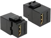 Аксессуары для сетевых продуктов Delock Keystone HDMI Female / HDMI Female, черный цв.