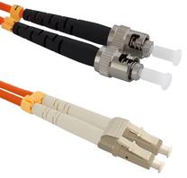 Провод Qoltec LC/UPC, ST/UPC, 1 м, oранжевый цв.