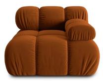 Modulinė sofa Micadoni Home Bellis Velvet, oranžinė sp., dešininė, 94 x 94 cm x 63 cm