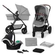 Универсальная коляска KinderKraft Moov CT 3in1 + Mink Pro KSMOOVCTGRY300I, серый цв.