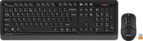 Klaviatūros ir pelės komplektas A4Tech Fstylet FG1012, EN, juoda, belaidė