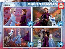 Puzle 4in1 Educa Frozen 2 18640, 24 cm x 34 cm, 330 gab., daudzkrāsaina
