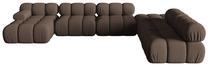 Modulinė sofa Micadoni Bellis 3D, ruda sp., dešininė, 376 x 282 cm x 64 cm