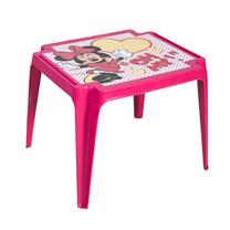 Lauko stalas Home4you Disney Minnie, rožinė sp., 56 cm x 52 cm x 44 cm