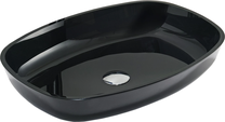 Vonios praustuvas Mexen Araks 24155470, stiklas, 54 cm x 39 cm x 11 cm, juoda sp.
