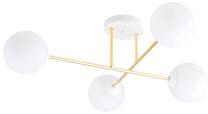 Lampa griesti Emibig Magnum 4 1234/4, E14, 4 x 10 W, balta krās. / zelta krās., 14 x 14 cm